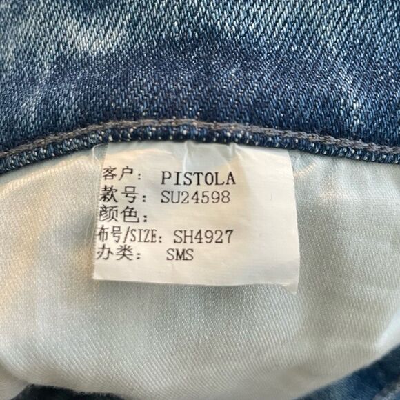 Pistola Lennon High Rise Crop Boot Jeans Blue Caravan Light Wash Denim 26 - Picture 8 of 9